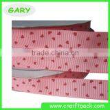 3/4" Yellow Wave Pot Polyester Grosgrain Ribbon thumbnail-5