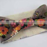 Cheap Floral Print Fabric Korean Baby Headband Kids Headbands thumbnail-2
