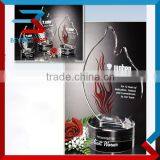Flame Shape Crystal Trophy ,crystal Custom Trophy Award Quality Choice