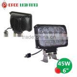 Waterproof IP67 45W Led Work Light, 6" Offroad Truck Combo 45W Led Light