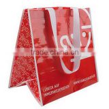 Promotional custom cheap printed recyclable pp laminated non woven shopping bag,pp woven bag with zipper
