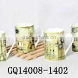 11oz Cups Bone China Dinnerware With Decals High Quality Good Sale Animal Pattern thumbnail-4