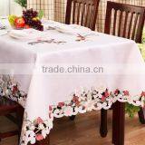 New Design Polyester Flower Design Embroidery Table Cloth