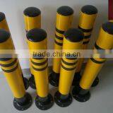 Black and Yellow Road Safety Steel Warning Posts