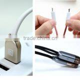 Original Remax Charging Data Cable 2 in 1 USB Cable For Iphone and Xiaomi Samsung HTC Nokia thumbnail-2