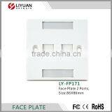 LY-FP171 Suppliers TradeAssurance Network 2 Port Wall Mounted White Face Plate