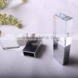 Factory Low Price Crystal Usb Flash Drive 4gb With 3D Logo Laser Inside