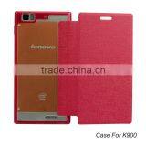 2014 High Quality Flip Leather Mobile Case for Lenovo K900 thumbnail-1