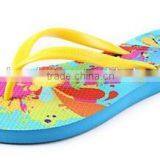 China Summer Fashion Graffit Latest Women PE Flip Flops thumbnail-2