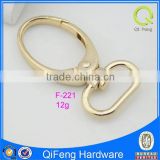 foreign sell factory of bag making snap hook with gold plated