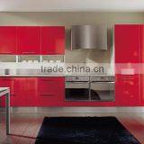 Plywood, Melamine Board Carcase Material High Gloss Lacquer Modern Kitchen Furniture