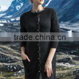 2014 New Fashion Cashmere Sweater With Buttons and Pocket thumbnail-1