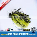 Black 1/2 OZ Skirted Tungsten Football Jig thumbnail-1