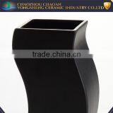 Distinctive Glazed Black Ceramic Vase Home Decor thumbnail-2