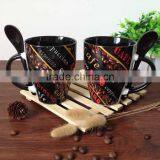Haonai Popular Item Ceramic Coffee Mug With Spoon thumbnail-2