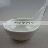 Stock White Porcelain Spoon Shaped Sauce Dish thumbnail-1
