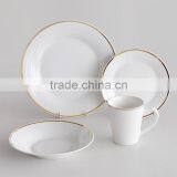 16pcs Porcelain Dinner Set With Gold Line,porcelain Dinnerware Set With Gold Lines,ceramic Gold Line Dinner Set thumbnail-1