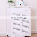 The Entrance of the White Blinds Double Door Shoe Cabinet thumbnail-1