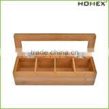 High Quality Classical Customize Make Wooden Bamboo Chinese Tea Gift Box/Homex_Factory thumbnail-2