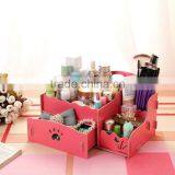 The Wooden Box DIY Korean Cosmetic Storage Box Desktop Drawer Storage thumbnail-1