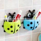 Plastic Ladybug Strong Sucker Wall Mount Toothbrush Holder Toothpaste Holder thumbnail-1