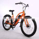 26 Inch 48V 350W Electric Beach Cruiser Bike With Full Suspension for Lady thumbnail-2