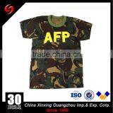 2017 New Wholesale 100% Cotton Collarless Men Woodland Camouflage Custom Tshirt thumbnail-5