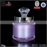 30ml acrylic cosmetic jar with diamond cap