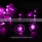 2016 New Hot Sale 20LED Solar Power Outdoor Morning Glory Shape Garden String Lights for Party Christmas Decor thumbnail-3