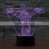 Jesus Christmas Light 3D Illusion Acrylic LED Night Light thumbnail-5