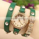 2014 High Quality Women Leather Vintage Watches With Bow thumbnail-4