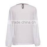 2015 Spring Latest Elegant New Model Fashion Round Neck Pullover Summer Blouses for Women thumbnail-2