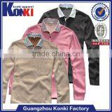 Bright Color 100% Cotton Long Sleeve Polo Shirts Wholesale