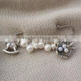 2017 Creative Korean Style Pearls Women Brooch Diy Handmade Metal Charms Brooch Pins for Garments Accessories thumbnail-1