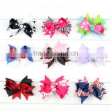 4" Double Knot Bow Clips,more than 15 colors in stock
