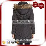 Two-way Front-zip Belted Long Padding Quilting Parka Coat With Faux Fur For The Winter thumbnail-2