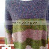 2014 Round Neck Long Sleeve Bohemian Style Sweater Tunic Dress thumbnail-1