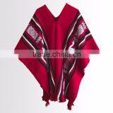 2016 Geometric Pattern Light Soft Warm Stylish Wool New Unisex Poncho thumbnail-3