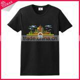 Rounded Hem 60% Cotton 40% Polyester Cheap Printing Muscle Fit t Shirt thumbnail-1