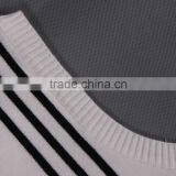 White Knitted Vertical Stripes Sweater 2015 Men thumbnail-3