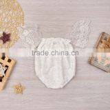 S33629W Summer 2017 Infant Baby Girl Flower Lace Butterfly Sleeves Romper Sunsuit Jumpsuit thumbnail-3