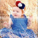 New Item Handmade Infant Fabric Flowers Head Band, Baby Girl Beautiful Headbands thumbnail-2