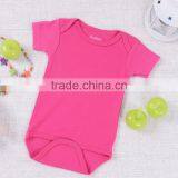 Wholesale Baby Cotton Romper Short Sleeve Plain Baby Onesie thumbnail-2