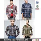 2016 Fashion Contrast Color Long Sleeve Flannel Plaid Casual Shirt for Men thumbnail-1