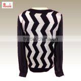 Jacquard Sweater 100%Acrylic Woolen Sweater for Ladies thumbnail-2