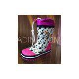 Polka Dots Children Rubber Half Rain Boots With Cover Waterproof thumbnail-1