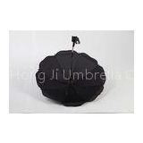 Custom Black Baby Stroller Umbrella Straight For Park , Heat Transfer