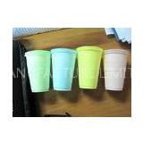 Yellow Plastic Disposable Juice Cups For Drinking 200ml 7x9cm