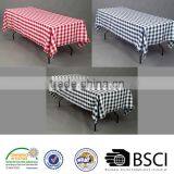60x126-inch Rectangular Polyester Checkered Tablecloth Many Color and Size
