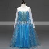 (Crazy Hot Sell) Long Sleeves Dress Frozen Princess Dress Cosplay Fancy Dress Girl Birthday Party Dress thumbnail-3